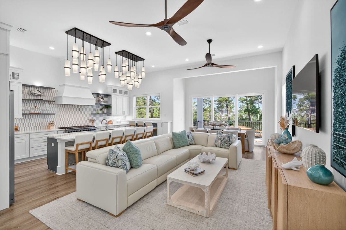 Open-plan living and kitchen